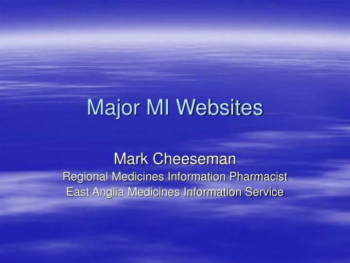 major mi websites