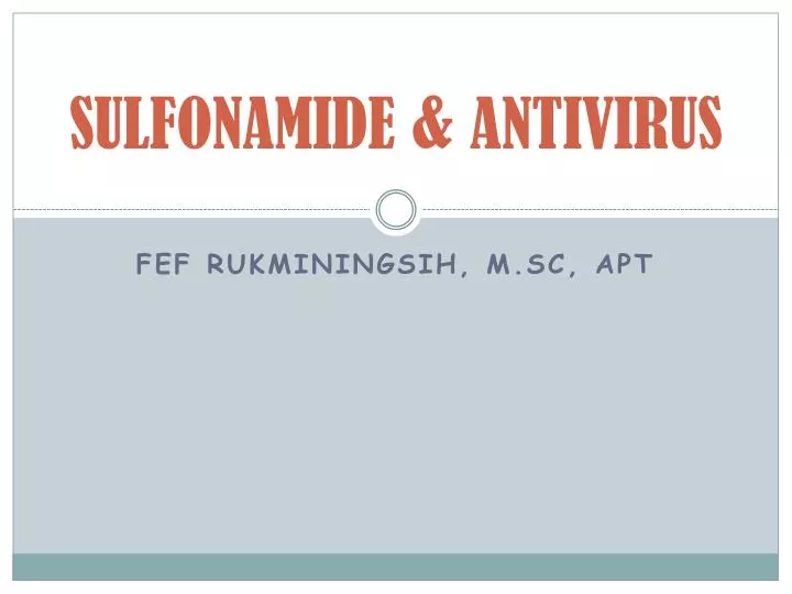 sulfonamide antivirus