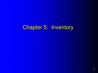 chapter 5 inventory