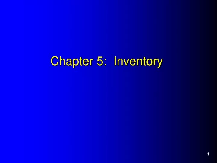 chapter 5 inventory