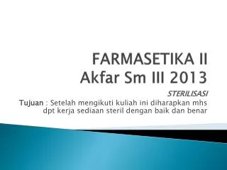 farmasetika ii akfar sm iii 2013