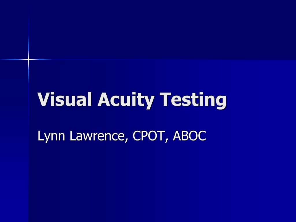 PPT - Visual Acuity Testing PowerPoint Presentation, free download - ID ...