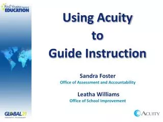 Using Acuity to Guide Instruction