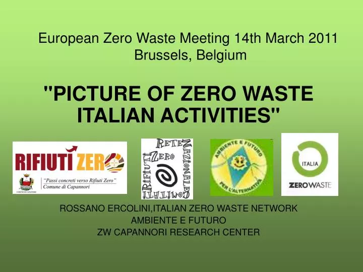 european zero waste meeting 14th march 2011 brussels belgium
