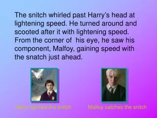 Harry catches the snitch