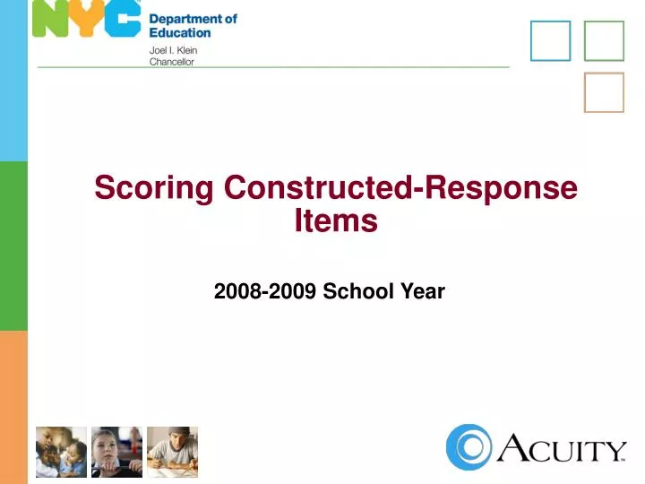 scoring constructed response items