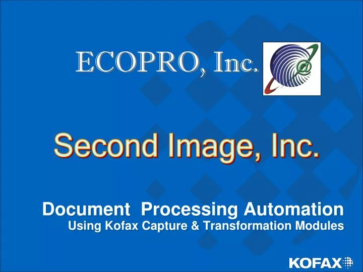 document processing automation using kofax capture transformation modules
