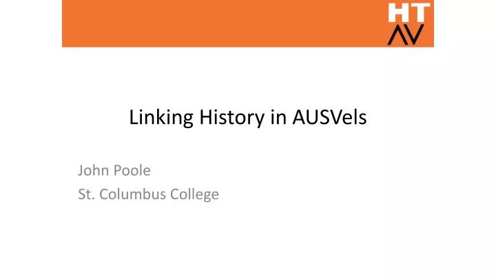 linking history in ausvels