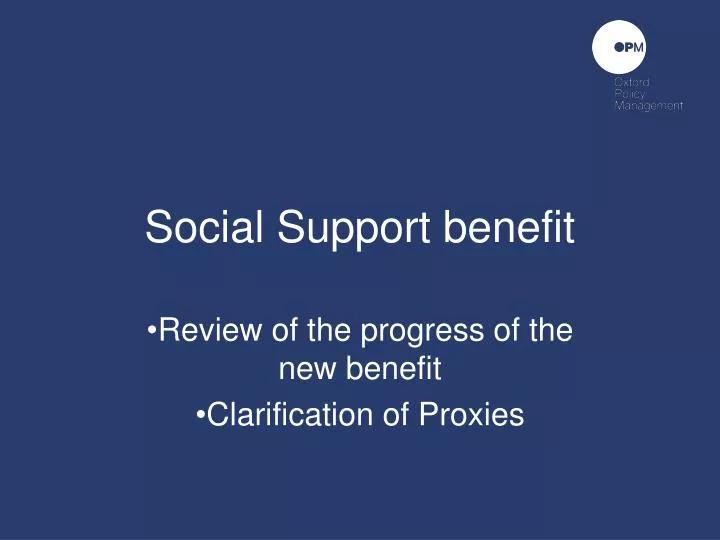 social support benefit