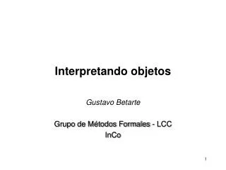 interpretando objetos