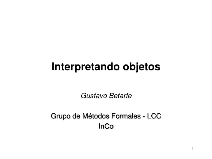 interpretando objetos