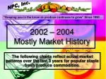 Market Trends in Fresh Produce: FOB Averages from 2002 to 2004 - slide 1