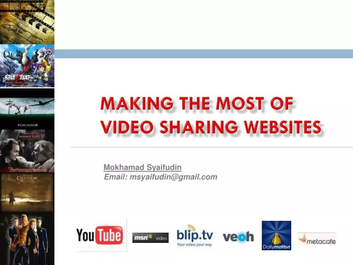 making the most of video sharing websites