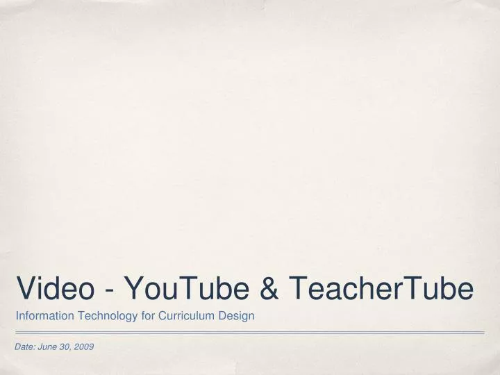 video youtube teachertube