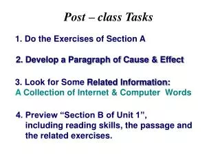 2. Develop a Paragraph of Cause &amp; Effect