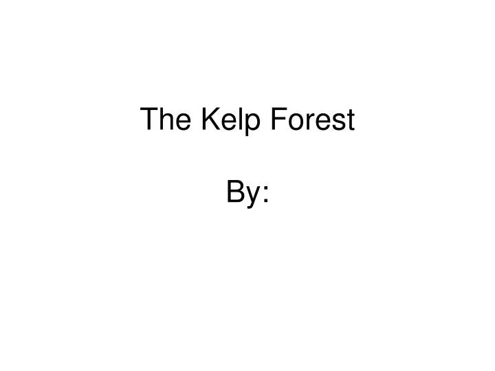 the kelp forest by
