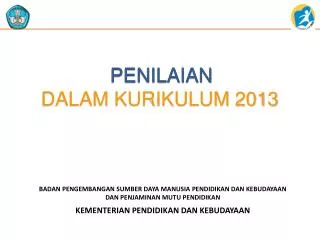 penilaian dalam kurikulum 2013