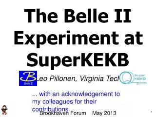 The Belle II Experiment at SuperKEKB