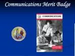 Communications Merit Badge - slide 1