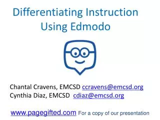 Differentiating Instruction Using Edmodo