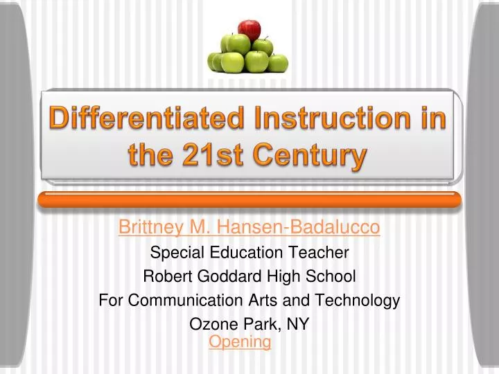 differentiated instruction in the 21st century
