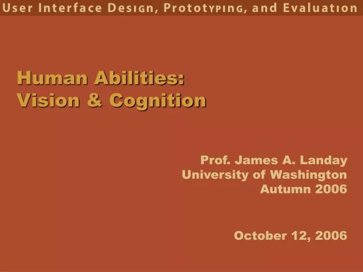 human abilities vision cognition