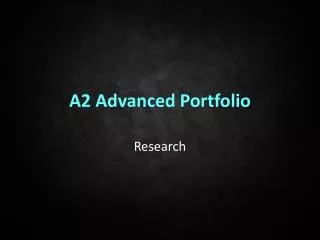 A2 Advanced Portfolio