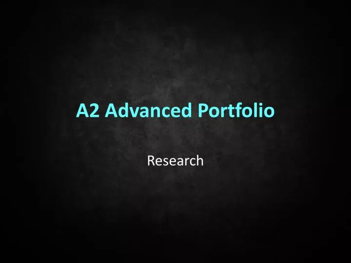 a2 advanced portfolio