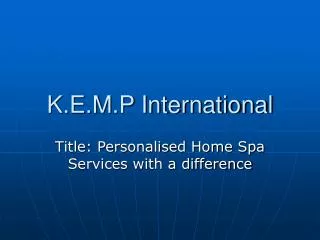K.E.M.P International