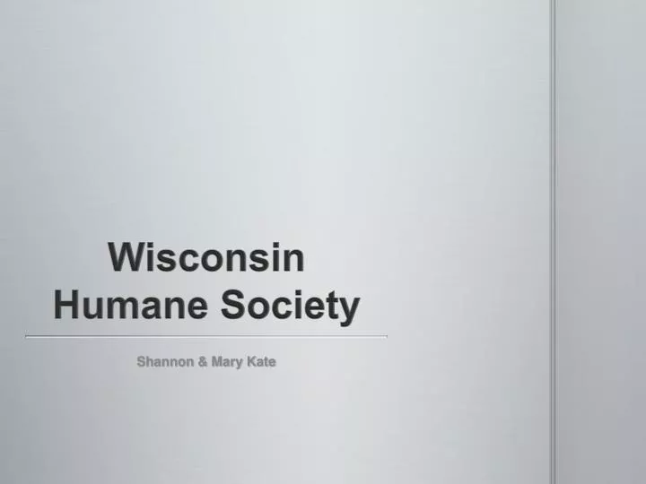 wisconsin humane society