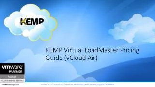 KEMP Virtual LoadMaster Pricing Guide ( vCloud Air)