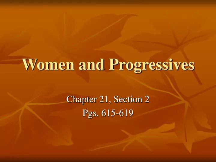 women and progressives