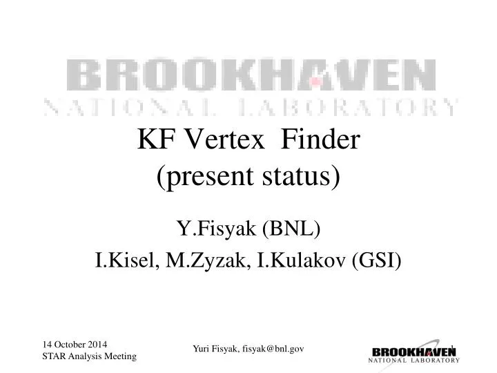 kf vertex f inder present status