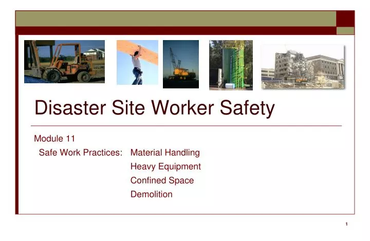 disaster site worker safety