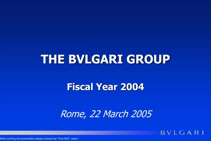 the bvlgari group