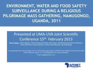 Presented at UMA-UVA Joint Scientific Conference 15 th February 2013