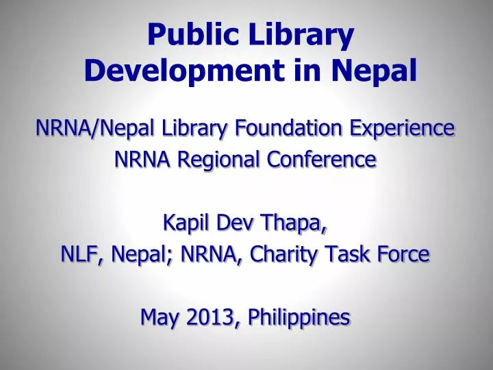 public library development in nepal