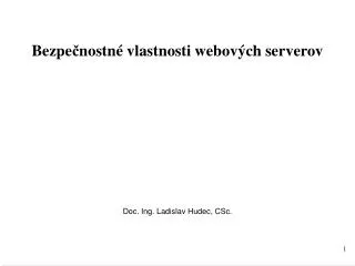 bezpe nostn vlastnosti webov ch serverov
