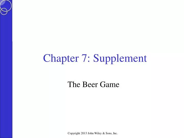 chapter 7 supplement