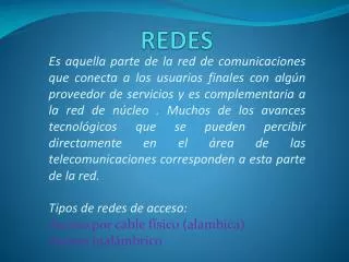redes