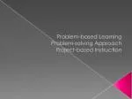 Problem-based Learning Problem-solving Approach Project-based Instruction - slide 1