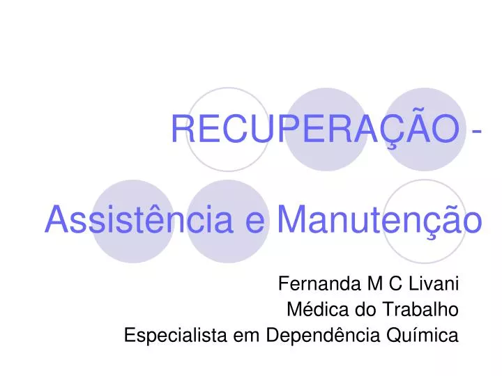 recupera o assist ncia e manuten o