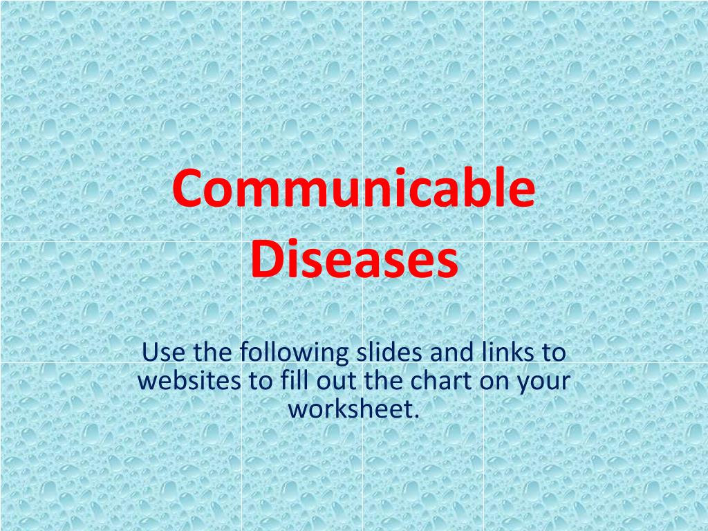 PPT - Communicable Diseases PowerPoint Presentation, free download - ID ...