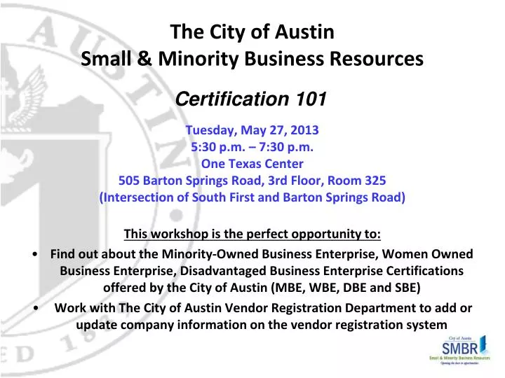 the city of austin small minority business resources