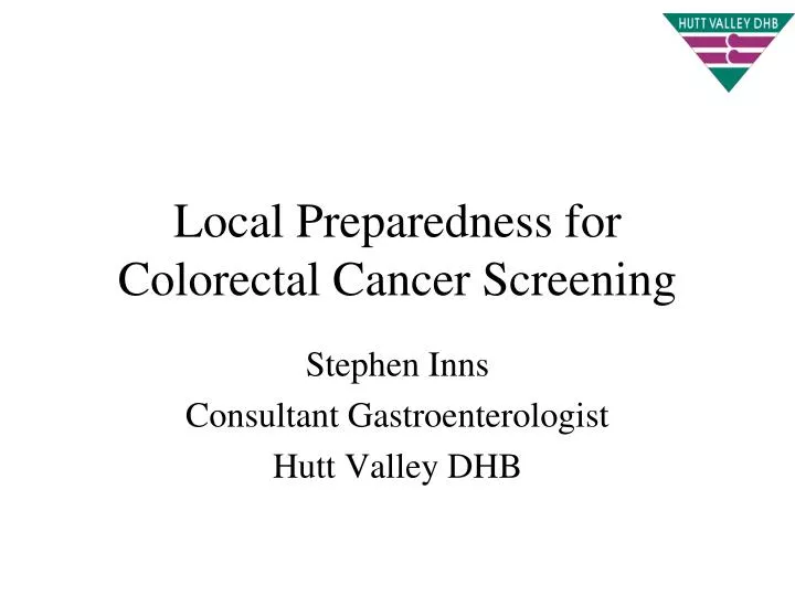 local preparedness for colorectal cancer screening