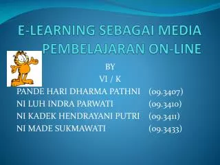 e learning sebagai media pembelajaran on line