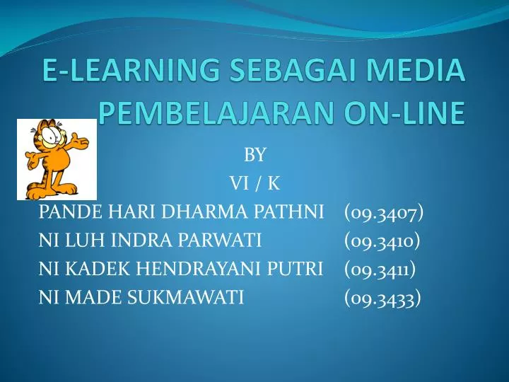 e learning sebagai media pembelajaran on line