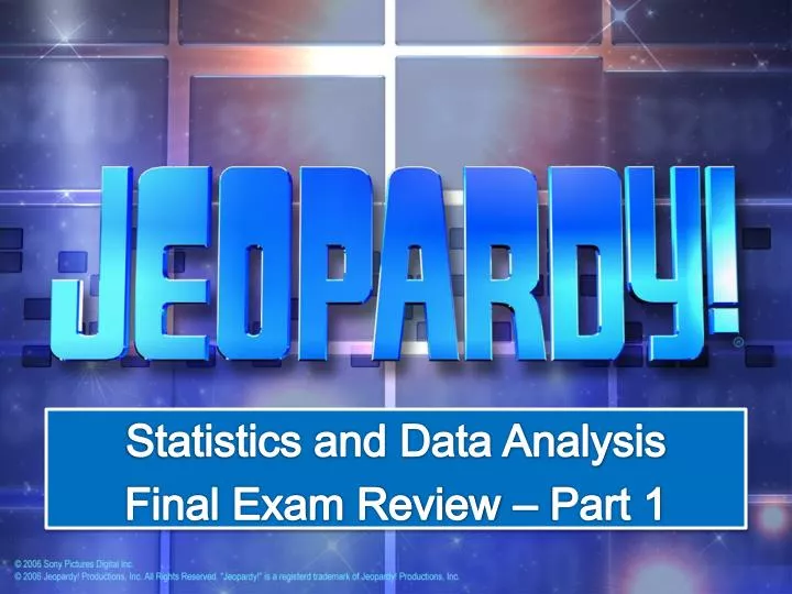 statistics and data analysis final exam review part 1