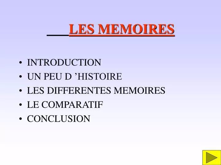 les memoires