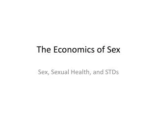 The Economics of Sex